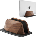 AFOOYO Vertical Laptop Stand - Walnut Adjustable Laptop Holder,Desktop Dock Compatible with All MacBook, Surface,Chromebook,Dell & More(Walnut)
