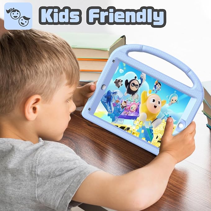 YIHE Shockproof Kids Case for iPad 6th/5th Generation (9.7 inch, 2018/2017), iPad Air 2/1 & Pro 9.7 | Durable Protective Cover with Built-in Screen Protector & Stable Stand, Light Blue