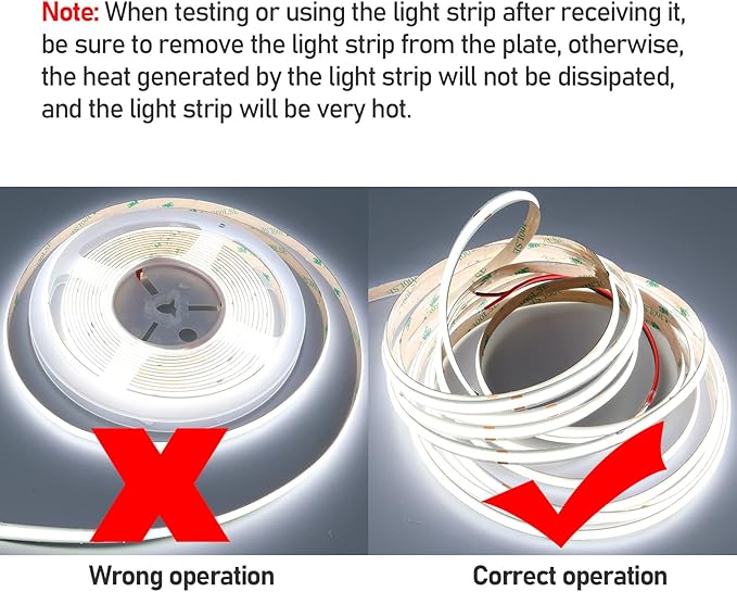 GOMING 32.8ft(10M) 24V Double Row COB LED Strip Light Cool White 6000K 6000LEDs CRI 93+ 20000lm Uniform Glow Dotless Not Waterproof IP20 Flexible LED Tape Lights for DIY Home Decor(No Power Supply)