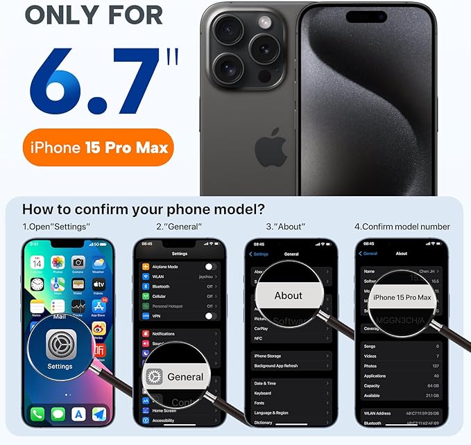Miracase Magnetic for iPhone 15 Pro Max Case, [Soft Anti-Scratch Microfiber Lining], Compatible with MagSafe, Liquid Silicone Case Shockproof Drop Protection Phone Case for 15 ProMax, Lavender Gray
