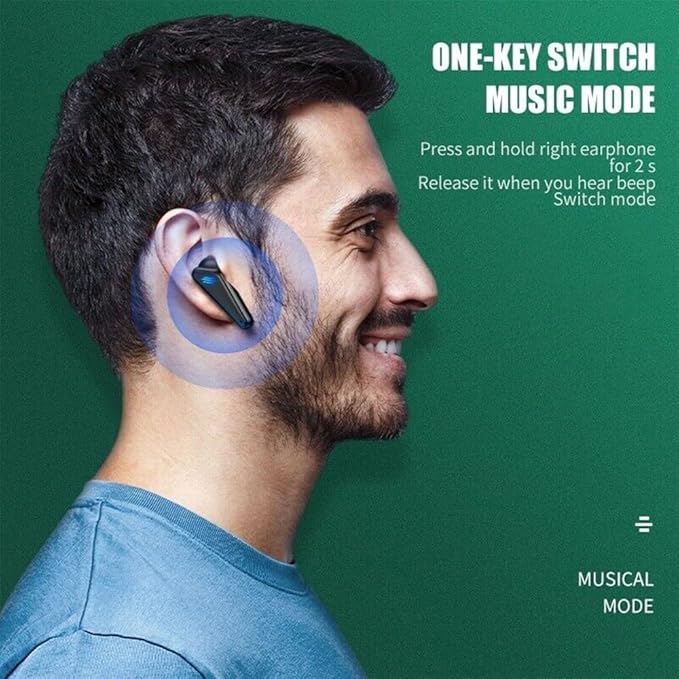 Wireless Gaming Earbuds, 65ms Low-Latency Bluetooth V5.0 Earphones, 3-Hole Noise Reduction Headphone, Dual-Mode TWS in-Ear Earbuds for Call of Duty Gamers, Black-K5S Game Earphone, K55