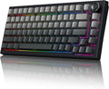 Gurjot Wireless Mechanical Keyboard, 75% Hot Swappable Custom Keyboard with Knob,PBT Keycaps,BT5.0/2.4GHz/USB-C,RGB Backlit, Mechanical Gaming Keyboards for PC/Tablet/PS/Xbox