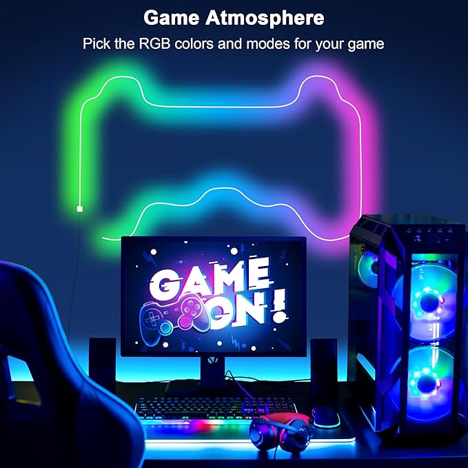 Cozylady RGB Neon LED Rope Lights, Waterproof Bluetooth APP Remote Control Music Sync Strip Lights, 24V Flexible DIY Silicone Light for Bedroom Home Indoor Outdoor Decor (36M/120Ft)