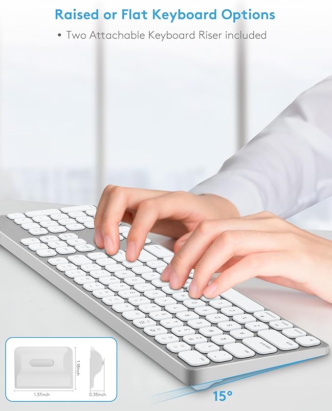 9H Aluminum USB Wired Keyboard with Numeric Keypad for Mac Pro, Mini Mac, iMac, iMac Pro, MacBook Pro/Air, Laptop and PC Computer