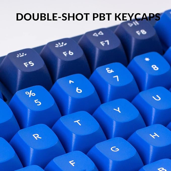 Keychron Q3 Wired Custom Mechanical Keyboard Knob Version, TKL Tenkeyless QMK/VIA Programmable Macro with Hot-swappable Gateron G Pro Brown Switch Compatible with Mac Windows Linux (Blue)