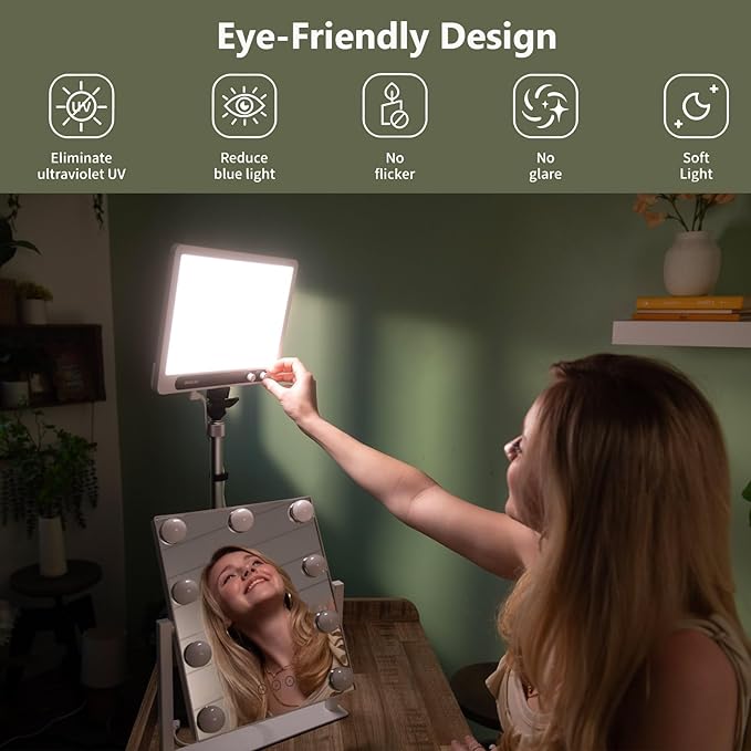 Amaran Verge Edge-lit Rectangular Panel Light, 96+ CRI,0-100% Brightness & 2700K-6500K,Bi-Color,Front-Facing Knobs and APP Control, USB-C PD, Silent for Streaming & Video Gaming Studio (Charcoal)