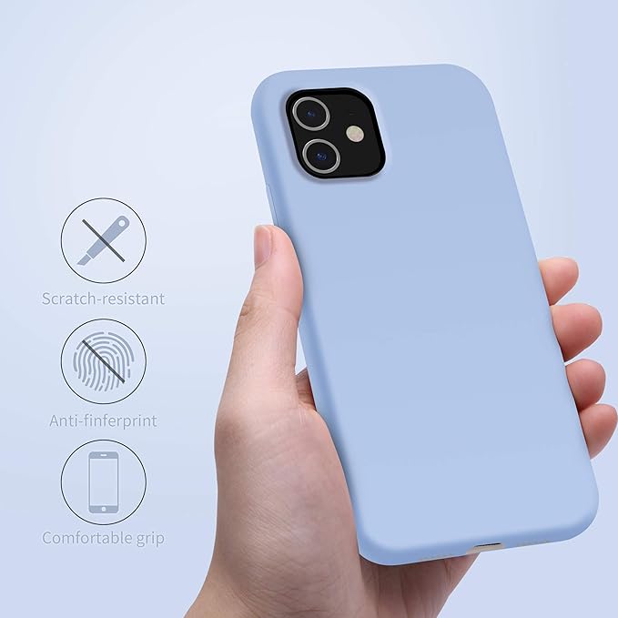 OTOFLY Compatible with iPhone 11 Case,Ultra Slim Fit iPhone Case Liquid Silicone Gel Cover with Full Body Protection Anti-Scratch Shockproof Case (Light Blue)
