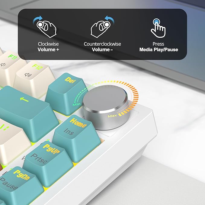 400PRO 75% Wireless Creamy Mechanical Keyboard Bluetooth, Gasket Hot Swappable RGB Gaming Keyboard, Bluetooth/2.4GHz/USB-C Thocky Keyboard with Pre-lubed Cream Grey Switches (82 Brown White)