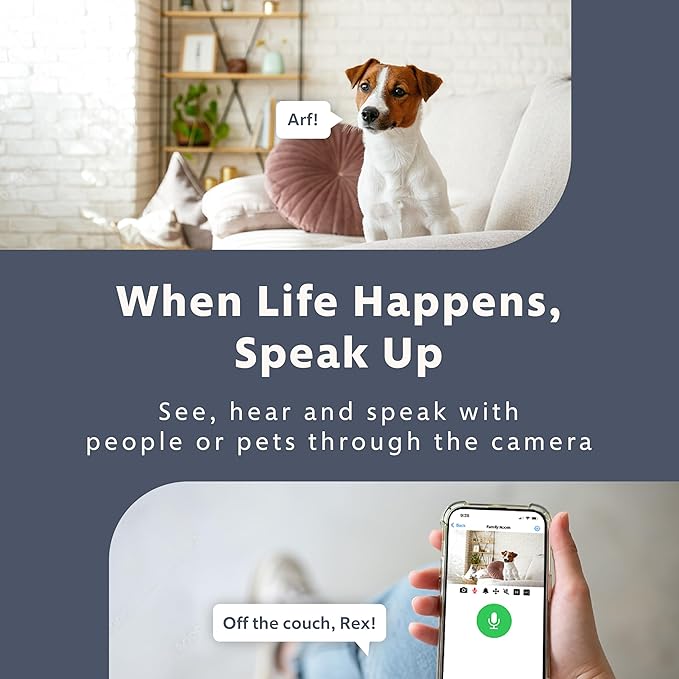 Swann EVO 2K Indoor Wi-Fi Security Camera: 2K HD Video, Compact Plug-in, Sound/Motion/pet/Person Detection, Live View, Night Vision, 2-Way Talk & Siren, Baby Monitor, Local/Cloud Storage, Easy Setup