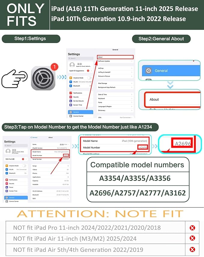 for iPad (A16) 11Th/10Th Generation Case 2025/2022, for iPad Case 11Th/10Th Generation, 10Th/11Th Gen iPad Cover Pencil Holder/Hand Strap/Pocket/Adjustable Stand, Love Leopard