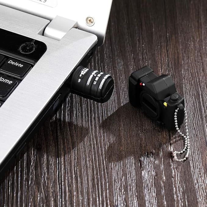 USB Flash Drive, 8GB / 16GB / 32GB USB2.0 Cute Shape USB Memory Stick Date Storage Pendrive Thumb Drives (16GB, Mini Camera)