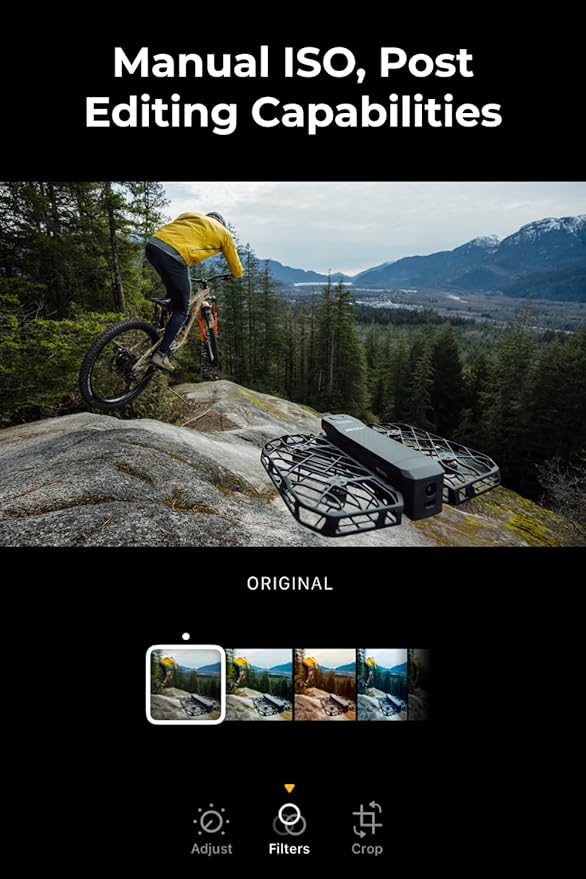 HOVERAir X1 PRO 4K Drone with Camera, Foldable Action Flying Camera with 42 KM/H Follow Speed, 15+ Fully Automatic Flight Modes, Fly Anywhere with OmniTerrain, SmoothCapture 2.0(Fly Joy Combo)