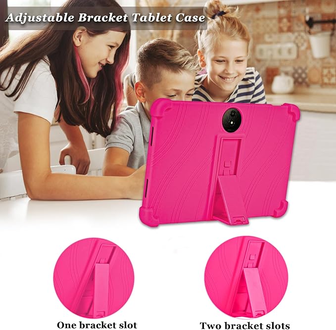 ATOOZ for TCL NXTPAPER 11 Plus Tablet Case 2025 (9649X) with PC Stand Soft Silicone Kids Case for TCL NXTPAPER 11 Plus 11.5 Inch (Rose Red)