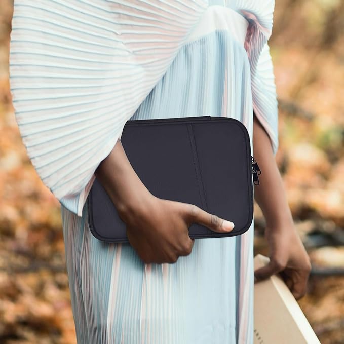 8-9 Inch Tablet Sleeve Bag for Amazon Fire HD 8 / Fire HD 8 Plus 8", Samsung Galaxy Tab A9 8.7" / Tab A7 Lite 8.7" / Tab A 8" & iPad mini 7 6 8.3" / iPad mini 5 4 3 2 1 7.9" Carrying Case(Black)