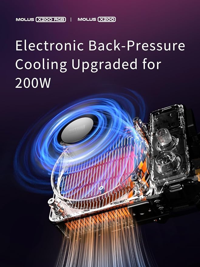 ZHIYUN MOLUS X200 Standard 200W Video Light Professional Photography Light Bowens Mount 2700K~6500K CRI≥95 TLCI≥97 for Tiktok Portable Light