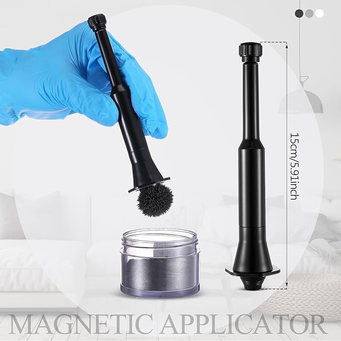 1 Pcs Professional Magnetic Fingerprint Brush Easily Apply Basic Latent Magnetic Fingerprint Featuring a Spring-Loaded Handle