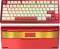 KEEBMONKEY PMOKEY Wave 75 CNC Aluminum Quick Release Tri-Mode Wireless Gaming Keyboard,QMK/VIA Tri-Mode Mechanical Keyboard with 8000mAh Battery,Hot-Swappable with RGB for Windows/Mac/PC (Pro Red)