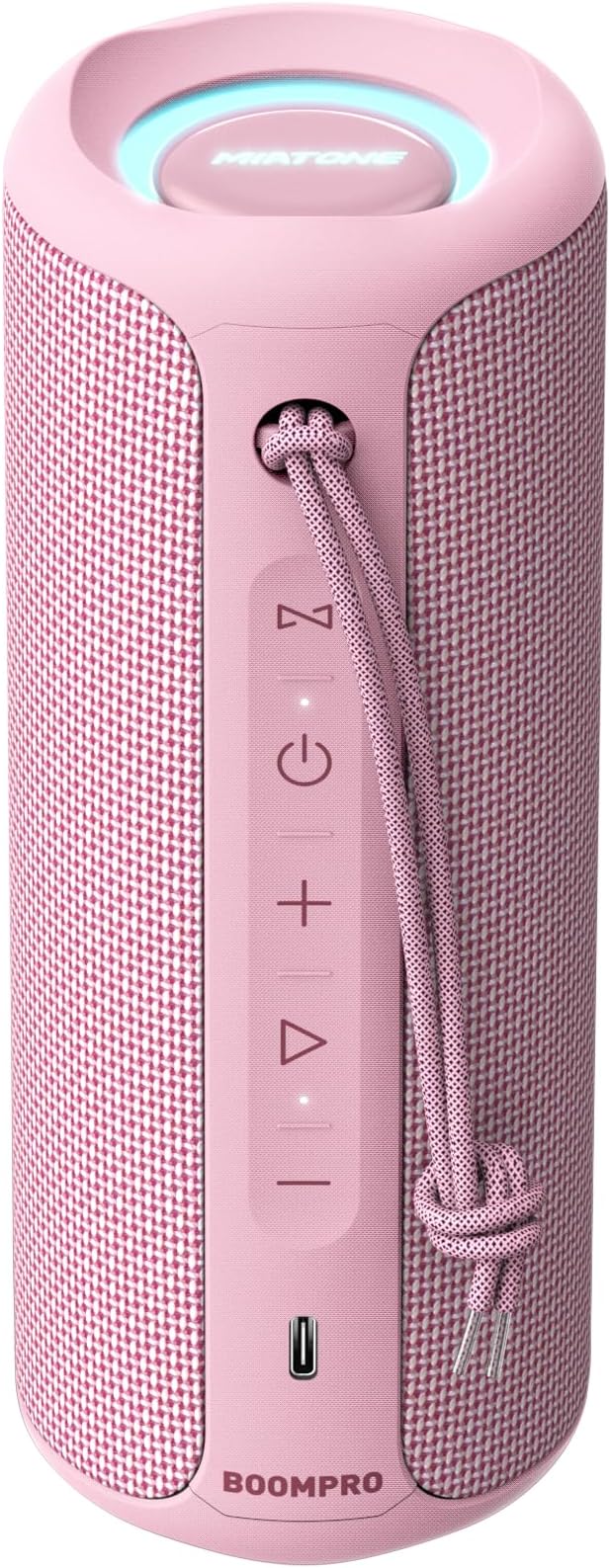 MIATONE Bluetooth Speakers 36W TWS Portable Speaker with Stereo Sound Bass, Bluetooth 5.3 Wireless USB Type C Outdoor Festival Gifts for Mom (Pink)