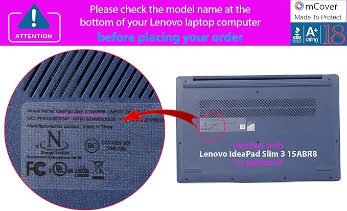 mCover Case Compatible ONLY for 2022-2024 15" Lenovo IdeaPad Slim 3 ｜ 3i 15ABR8 / 15AMN8 / 15IAH8 / 15IAN8 / 15IRH8 / 15IRU8 Windows Computers (NOT Fitting Any Other Lenovo Models)- Orange
