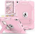 Grifobes Case for iPad Air 11-inch (M4/M3/M2) 2026/2025/2024, for iPad Air 5th/4th Generation 2022/2020 10.9", Heavy Duty Rugged Cover with Stand/Pencil Holder for i Pad Air 5 4 Gen(Pink)