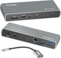 Plugable Thunderbolt 4 Docking Station | TAA-Compliant Dual Monitor Laptop Dock for Mac & Windows | 3X Thunderbolt Ports, USB-C to HDMI Adapter, 100W PD, 2.5Gb Ethernet, 4X USB-A 10Gbps (TBT4-UDX1)