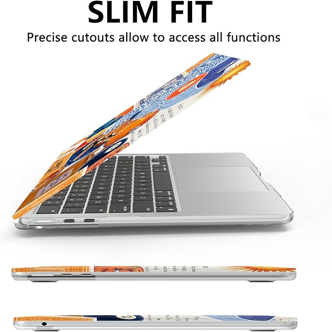 AKIT Compatible with MacBook Air 13 inch Case M5 2026 2025-2022 M4 M3 M2 A3449 A3240 A3113 A2681, Pattern Hard Shell Laptop Case+Screen Protector+Keyboard Cover for MacBook Air 13.6 inch, Billiards