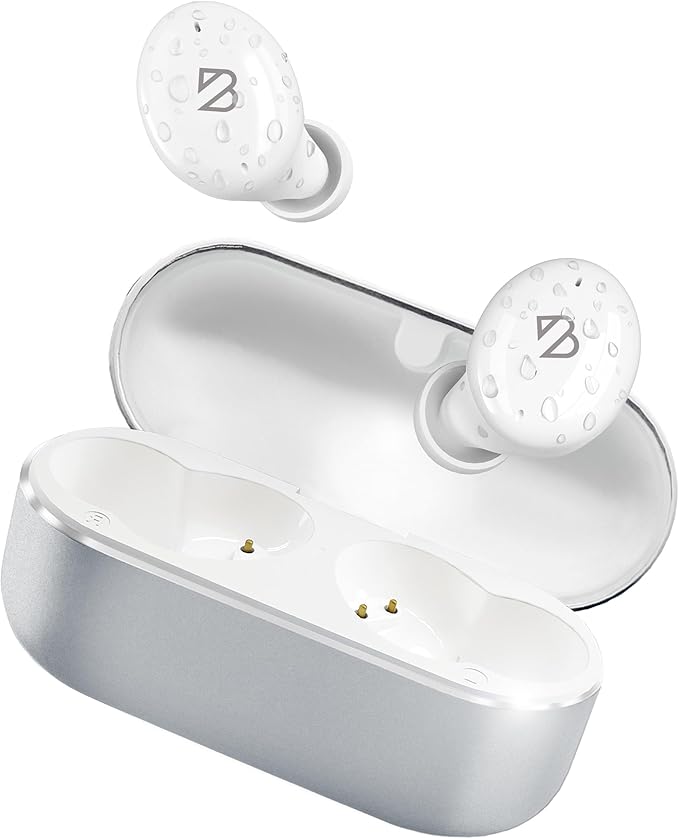 Back Bay Audio Tempo 30 Wireless Earbuds for Small Ears - Award-Winning Sound, Sweatproof Bluetooth Earbuds, Tech Fitness Gifts for Men, Comfortable Bluetooth Ear Buds for Women - White