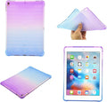 Translucent Frosted TPU Back Case for Apple iPad Air 3 (3rd Gen) 10.5" 2019 and iPad Pro 10.5" (2017) Gradient Color Impact Resistant Corner Protection Shockproof Cover, Purple & Blue