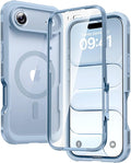 Diaclara Magnetic Designed for iPhone Air Case Full Body Bumper,[Compatible with MagSafe] Military Drop Proof Cover with Built-in Touch Sensitive Anti-Scratch Screen Protector for iPhone 17 Air Blue