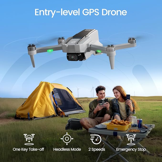 Holy Stone HS440G Drones with Camera for Adults 4k, Under 250g, FPV RC Quadcopter with Brushless Motors, 5GHz Transmission, Auto Return, Follow Me, Waypoints, Foldable Camera Drone for Beginners