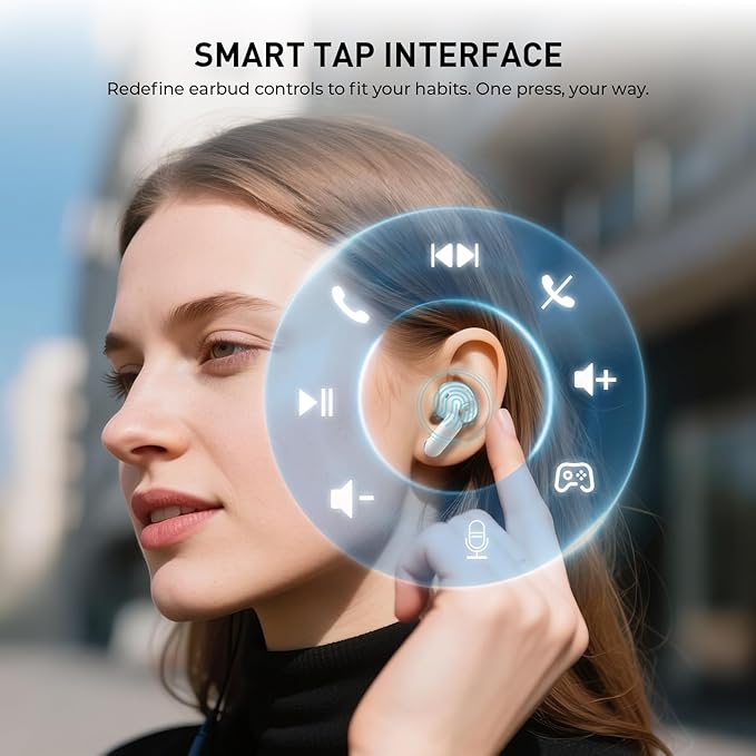 havit Hybrid Active Noise Cancelling Wireless Earbuds, Bluetooth 6.0 in-Ear Headphones, 6 Mics ENC Clear Call Ear Buds, 30+H Playtime, 3D Spatial Audio, Custom EQ via App, IPX5 Waterproof Grey