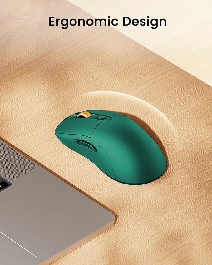 ProtoArc Bluetooth Wireless Mouse, USB C Mouse, EM15 Rechargeable Compact Portable Type C Wireless Mice for Laptop, Tablet, PC, Windows-Green