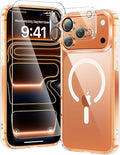 toushion 3 in 1 for iPhone 17 Pro Max Case Clear,Fits MagSafe, Not Yellowing, Screen Protector*1 Camera Lens Protector*1, Military-Grade Protection for Phone Cover 6.9 inch
