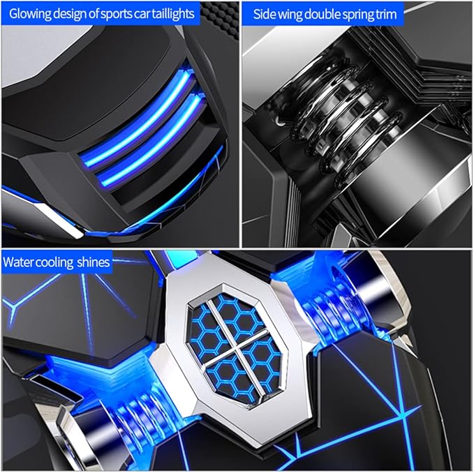 Gaming Mouse Wired Game Mice USB Silent Optical Mouse 3200DPI RGB Colorful Gradient Backlit 7 Buttons for Desktop Laptop Computer Gamer PC Windows Mac
