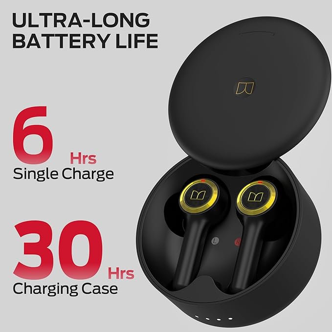 Monster Clarity 102 Plus Wireless Earbuds, Bluetooth Headphones with HiFi Stereo, 4 ENC Mic for Crystal Clear Call, 30H Playtime, Type-C Charging, IPX6 Waterproof in-Ear Ear Buds for Sports (Gold)