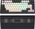 KEEBMONKEY PMOKEY Wave 75 CNC Aluminum Quick Release Tri-Mode Wireless Gaming Keyboard,QMK/VIA Tri-Mode Mechanical Keyboard with 8000mAh Battery,Hot-Swappable with RGB for Windows/Mac/PC (Pro Black)