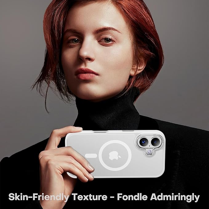 Newfuture Magnetic for iPhone 17 Case [Compatible with Magsafe] [Military Grade Drop Protection] Translucent Matte Anti-Scratch Shockproof Protective Phone Cover 6.3 Inch, Frosted White