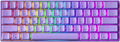 GK61 Mechanical Gaming Keyboard - 61 Keys Multi Color RGB Illuminated LED Backlit Wired Programmable for PC/Mac Gamer (Gateron Optical Black, Lavender)