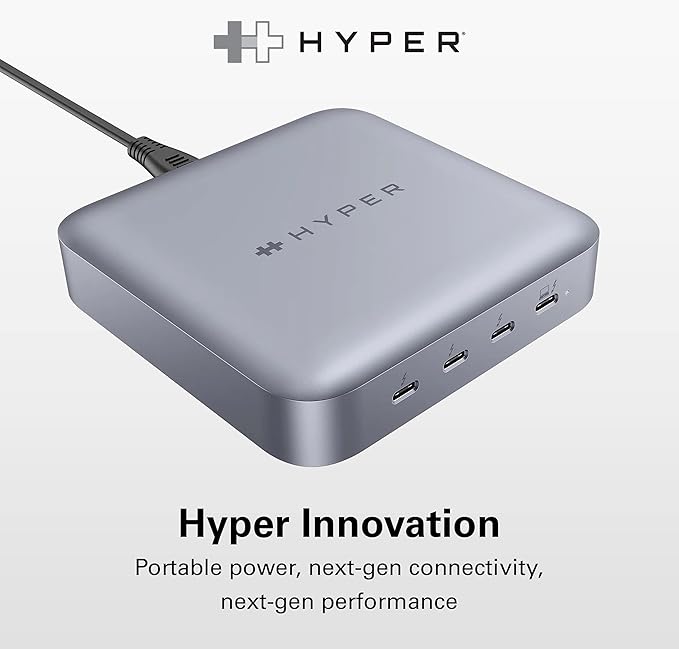 HyperDrive USB-C & Thunderbolt 4 Hub with Integrated GaN Power Source - Three Thunderbolt 4 Downstream Ports and One Upstream Port with 96W Passthrough Charging