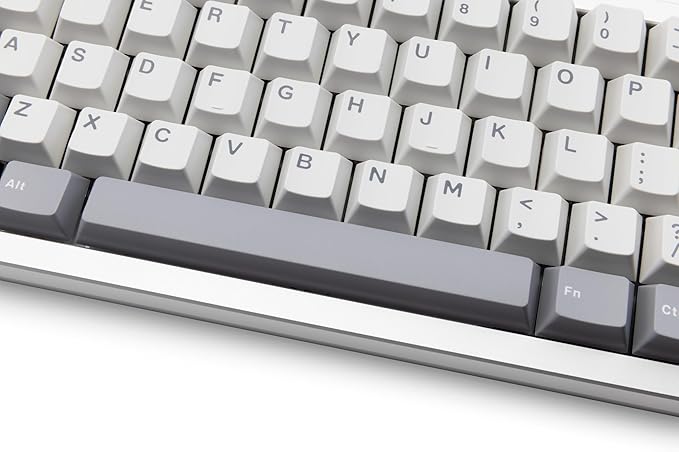 KEEBMONKEY WOBKEY Zen 65 65% Quick Release Wireless Mechanical Keyboard with RGB, CNC Aluminum Case, Hot-Swappable, VIA Support, BT/2.4G/USB-C Gaming Keyboard for Mac/Windows (Lite Silver)