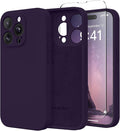 Magnetic for iPhone 15 Pro Case, Compatible with MagSafe, [Full Camera Protection][Screen Protector] Silicone Shockproof Protective Phone Case for iPhone 15 Pro 6.1", Deep Purple