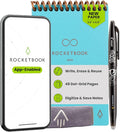 Rocketbook Mini Reusable Smart Notepad, Pocket Size On-The-Go Notebook, 3.5x5.5, Teal (Pack of 1)