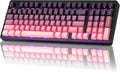 ZORNHER ZH980 Mechanical Keyboard Wireless,95% Pink Creamy Keyboard with Number Pad,Gaming Keyboard with Number Pad,Lighted Up PBT Keycaps,Loud Keyboard Clicky Blue Switches,Full Size