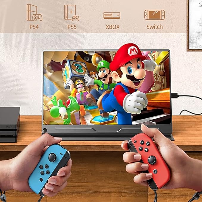 EDIY 17.3 inch 4K Screen HDR Portable Monitor Gaming FreeSync 3840x2160 External Display 100 Percent Adobe RGB IPS Eye Care Screen DP HDMI for Xbox PS4 PS5 Switch Laptop PC Phone Mac Raspberry Pi