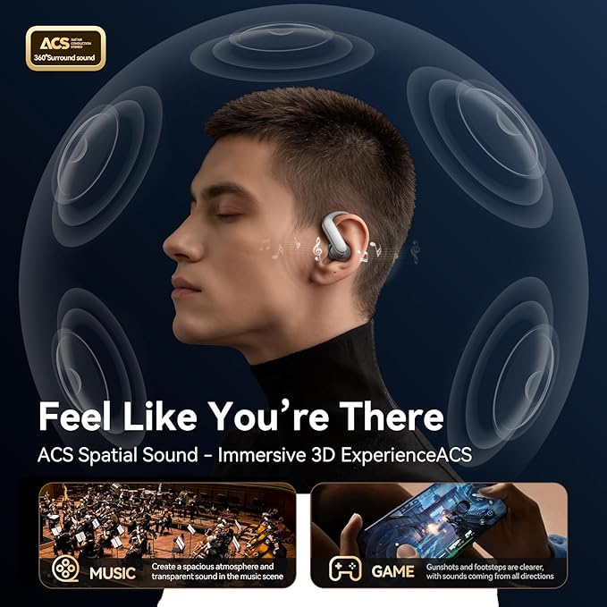 Sport Earbuds with Ear Hook 66hrs Playtime with LED Display Case, Wireless Bluetooth 6.0, Sports Over The Ear Earbuds, IPX4 Gym Workout Running Headphones, Deep Bass & Stereo Sound.