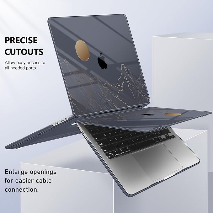 May Chen for MacBook Pro 16 inch A2141 2020 2019 Release, Screen Protector & Keyboard Cover Plastic Soft-Touch Case for MacBook Pro 16-inch with Touch Bar & Touch ID - Gradient Mountain