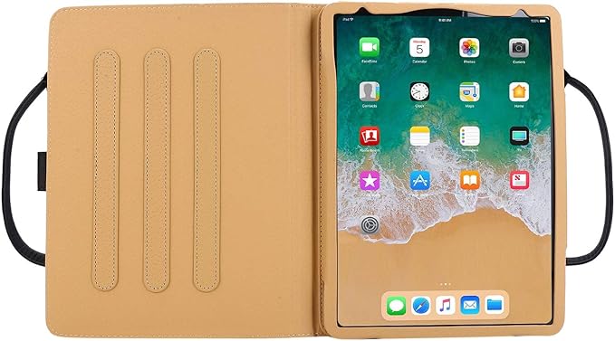 Handbag Case for iPad Pro 11" M5 M4 2018-2025 / Air 11 M2 M3 / Air 4th 5th Gen, Techcircle Cute Bowknot Pocket Wallet Folio Stand PU Leather Carrying Case, Auto Sleep/Wake, Black