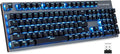 MOTOSPEED 2.4GHz Wireless/USB Wired Mechanical Keyboard 104Keys Led Backlit Brown Switches Gaming Keyboard for Gaming and Typing,Compatible for Mac/PC/Laptop
