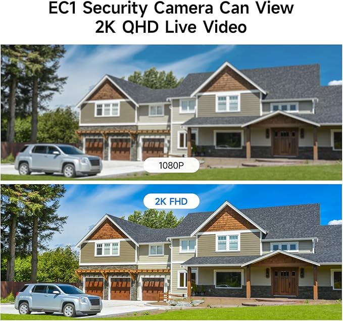 Magnetic Security Cameras Wireless Outdoor, 2K Pan Rotating 300° Battery Powered WiFi Camera with PIR Human Detection, Color Night Vision, 2-Way Audio, Alarm, Weatherproof, Cloud/Local Storage