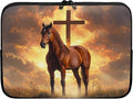 Cross Horse Laptop Sleeve for Women Men 13inch Laptop Accessories with Versatile Uses Lap Top Case Portable Computer Sleeve Laptop Pouch Brown